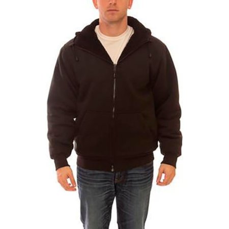 TINGLEY Workreation Heavyweight Insulated Hoodie, Black, Polyester/Cotton, 2XL S78143.2X